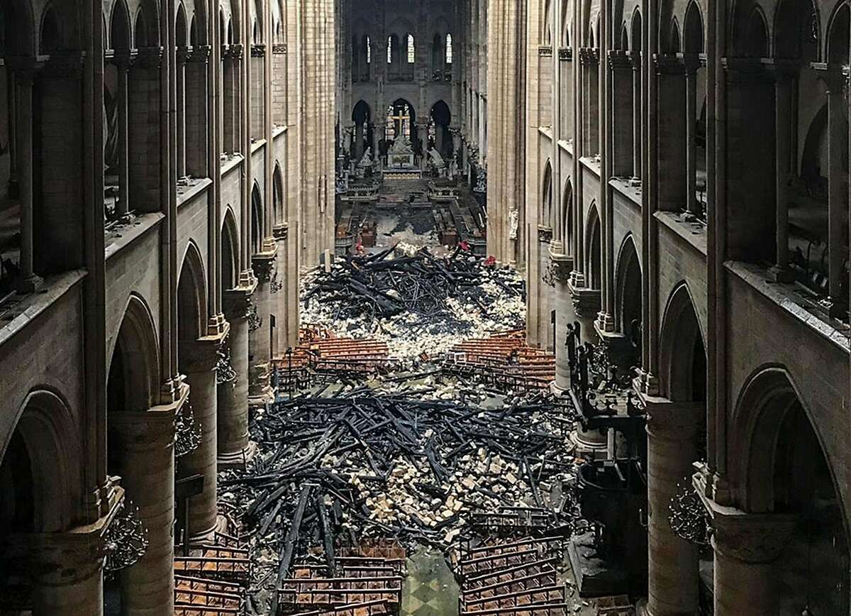 See Inside The Fire Ravaged Notre Dame Cathedral