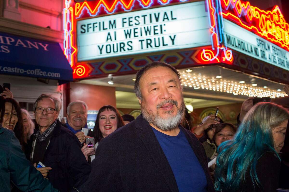 Ai Weiwei arrives at the Castro for SFFILM event