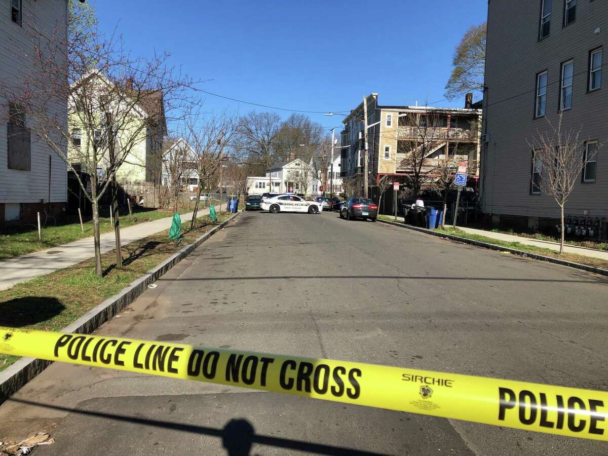 Connecticut State Police are investigating an officer-involved shooting on Dixwell Avenue in New Haven on Tuesday, April 16, 2019. Part of the road is closed because of a police investigation.