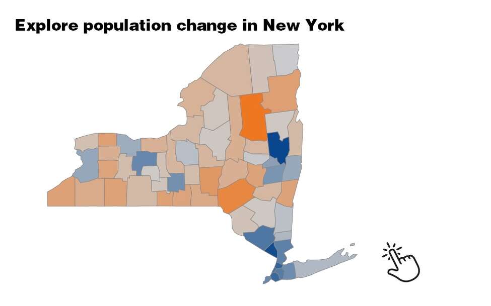 Explore county population change in New York