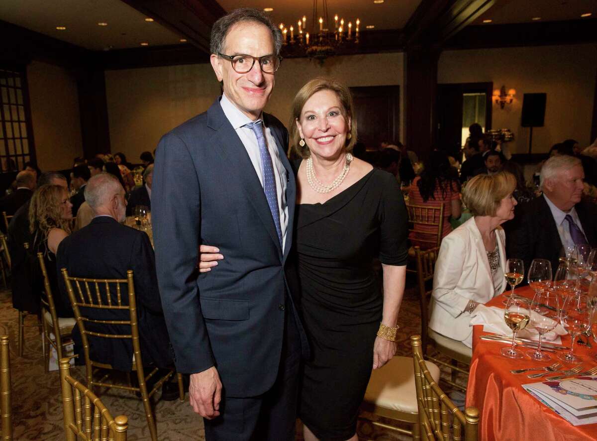 Doe and Henry Florsheim pose for a photograph at 19th Annual Chef's Dinner at Houstonian Hotel on Wednesday, April 17, 2019, in Houston.