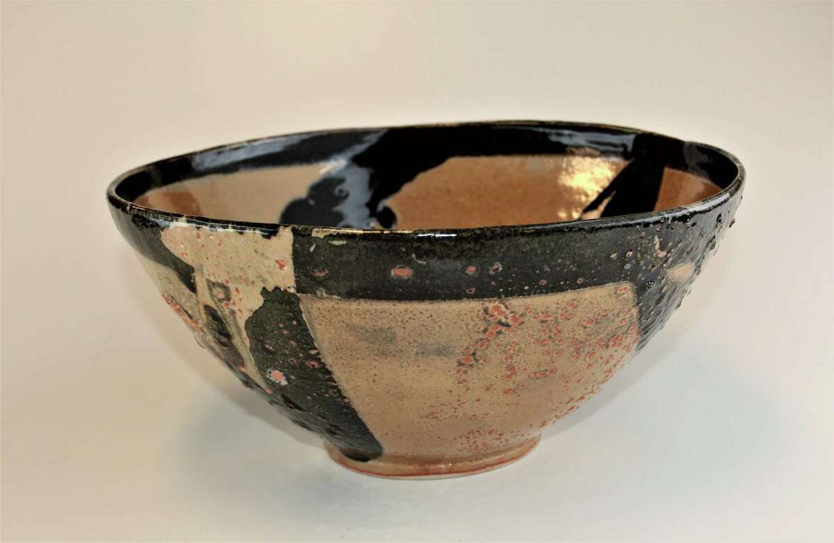 “Shino Bowl” by Carol Berger is among the pieces that can be purchased as part of a silent auction benefiting the Houston Food Bank. Archway Gallery, located at 2305 Dunlavy, is hosting the event.