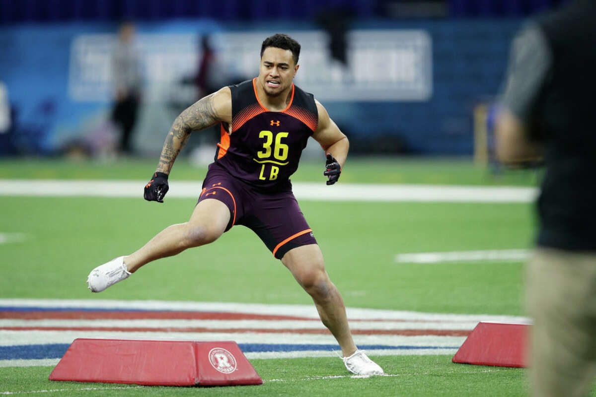 PHOTOS: Houston Texans 2019 schedule  INDIANAPOLIS, IN - MARCH 03: Linebacker Sione Takitaki of BYU in action during day four of the NFL Combine at Lucas Oil Stadium on March 3, 2019 in Indianapolis, Indiana. (Photo by Joe Robbins/Getty Images) >>>Browse through the photos to see the Texans' entire 2019 schedule ... 