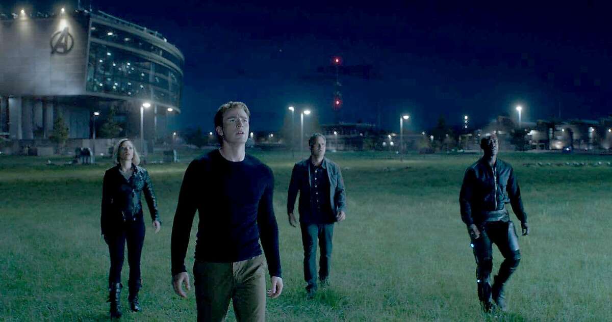 (L-r) Scarlett Johansson, Chris Evans, Mark Ruffalo and Don Cheadle in "Avengers: Endgame." MUST CREDIT: Marvel Studios