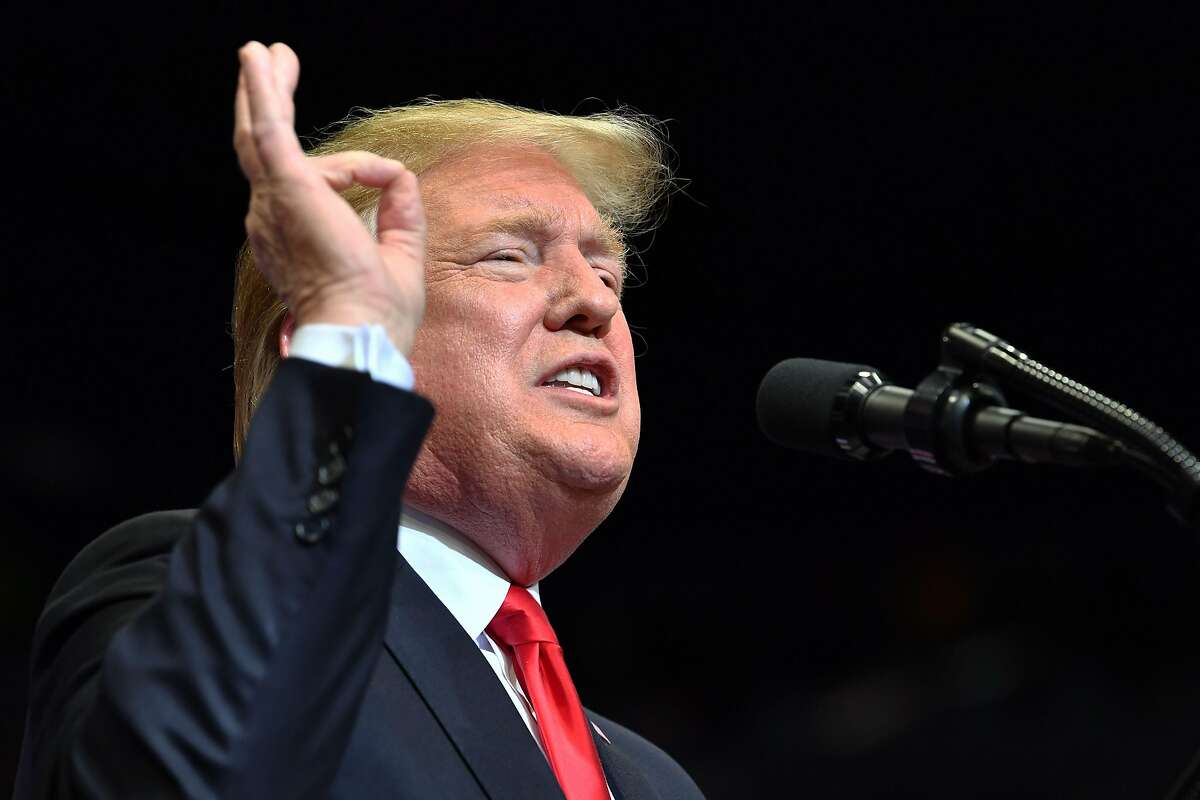 US President Donald Trump speaks during a campaign rally in Grand Rapids, Michigan on March 28, 2019. (Photo by Nicholas Kamm / AFP)NICHOLAS KAMM/AFP/Getty Images