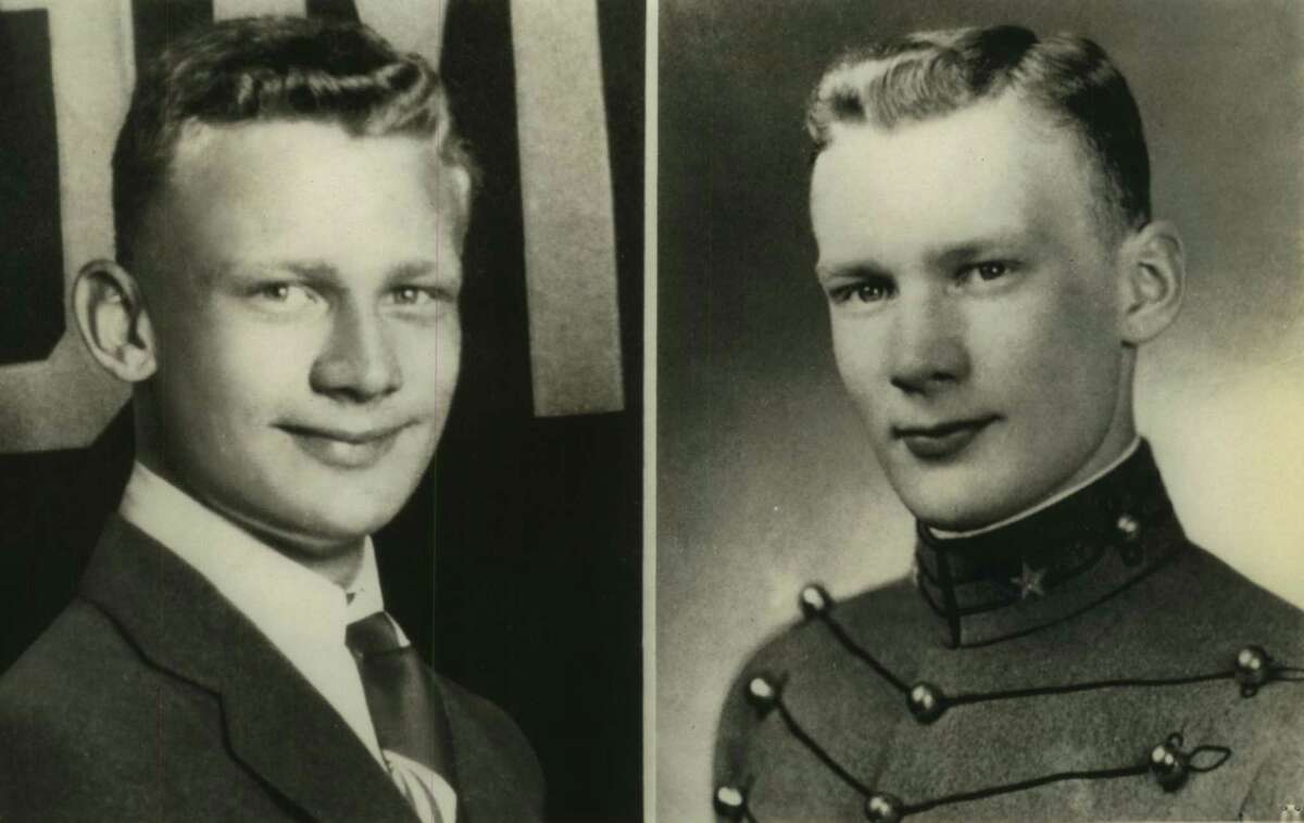 Apollo 11 astronaut Edwin. E. “Buzz” Aldrin Jr., is remembered by most people who know him as a perfectionist. “Buzz Aldrin wouldn’t settle for anything that wasn’t excellent,” one of his high school teachers recalls. Aldrin is shown below while attending Montclair, N.J. high school, left and as a West Point cadet, right.