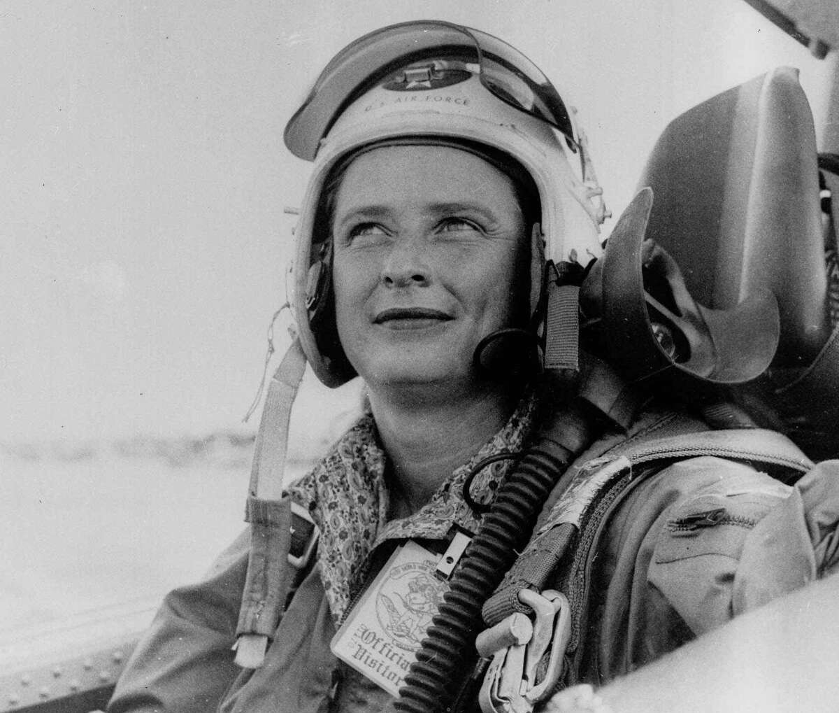 This 1961 file photo shows astronaut candidate Jerrie Cobb in the cockpit of a military aircraft. Cobb was never given the chance to go into space, as NASA wanted only jet test pilots — and that meant only men. Cobb was a record-setting pilot with more than 10,000 hours logged in aircraft. She was one of the Mercury 13 - thirteen women tested to be astronauts until NASA shut down the program in the 1960s.