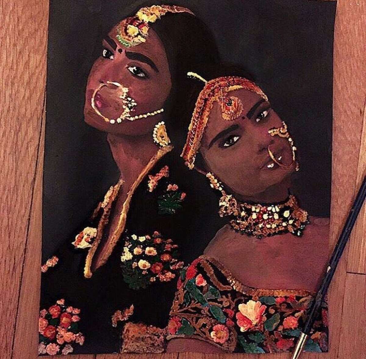 Bhadrangi Soni’s paintings feature South Asian survivors of sexual assault. Her work will be on display for “The Gallery” exhibit to raise awareness about sexual assault at Western Connecticut State University.
