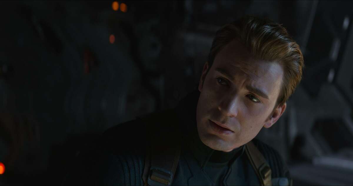 This image released by Disney shows Chris Evans in a scene from “Avengers: Endgame.” (Disney/Marvel Studios via AP)