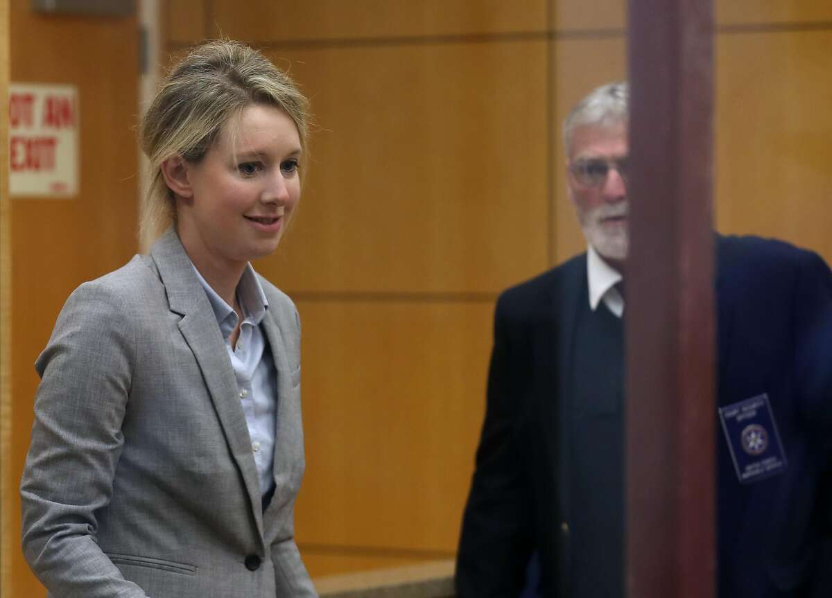 SAN JOSE, CALIFORNIA - APRIL 22: Former Theranos founder and CEO Elizabeth Holmes arrives at the Robert F. Peckham U.S. Federal Court on April 22, 2019 in San Jose, California. Former Theranos CEO Elizabeth Holmes and former COO Ramesh Balwani appeared in federal court for a status hearing. Both are facing charges of conspiracy and wire fraud for allegedly engaging in a multimillion-dollar scheme to defraud investors with the Theranos blood testing lab services. (Photo by Justin Sullivan/Getty Images)