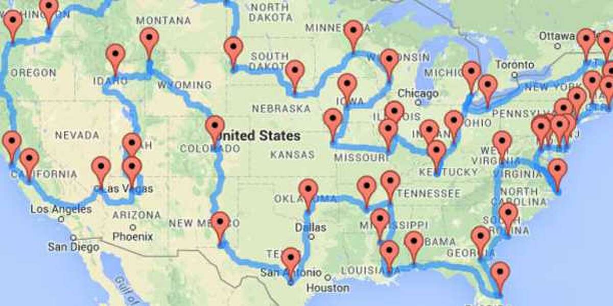 road trip map to all national parks