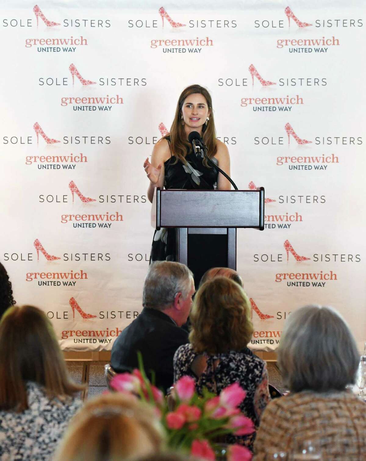Lauren Bush Lauren delivers the keynote speech at the Greenwich United Way’s annual Sole Sisters luncheon Tuesday.