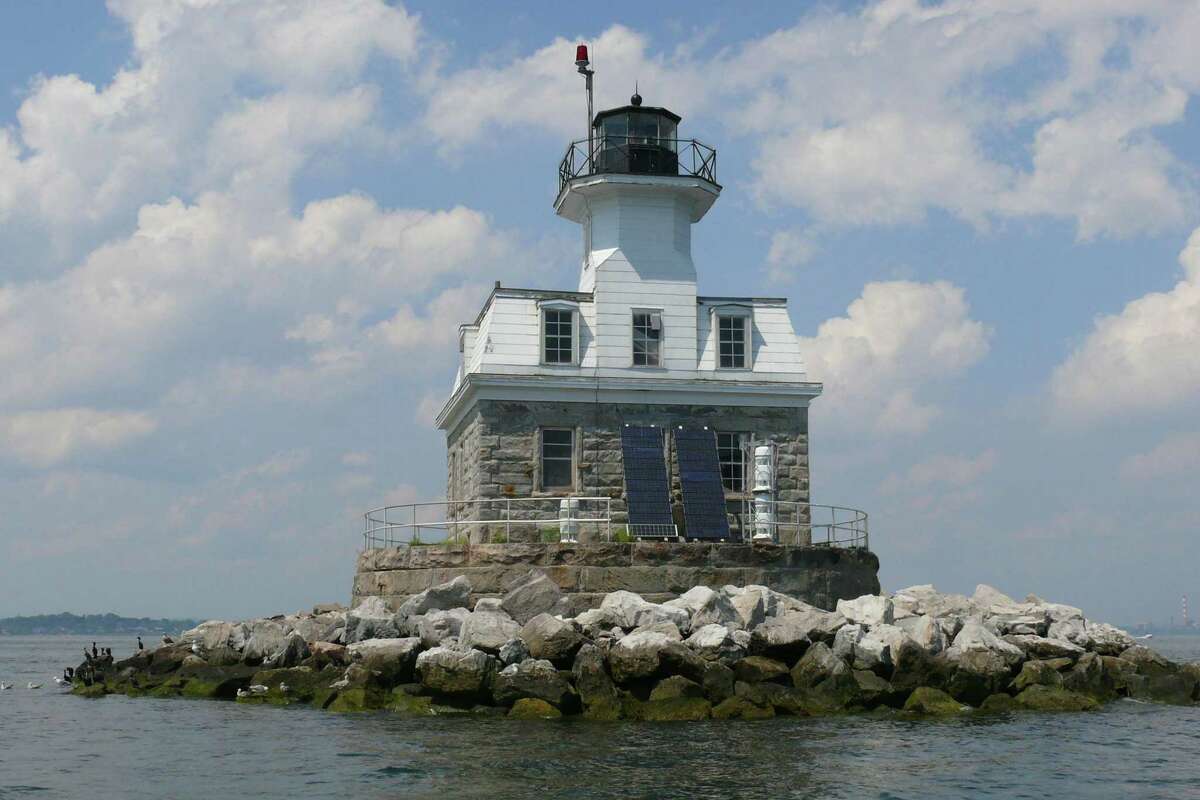 The Penfield Reef Lighthouse, in Long Island Sound off of Fairfield.