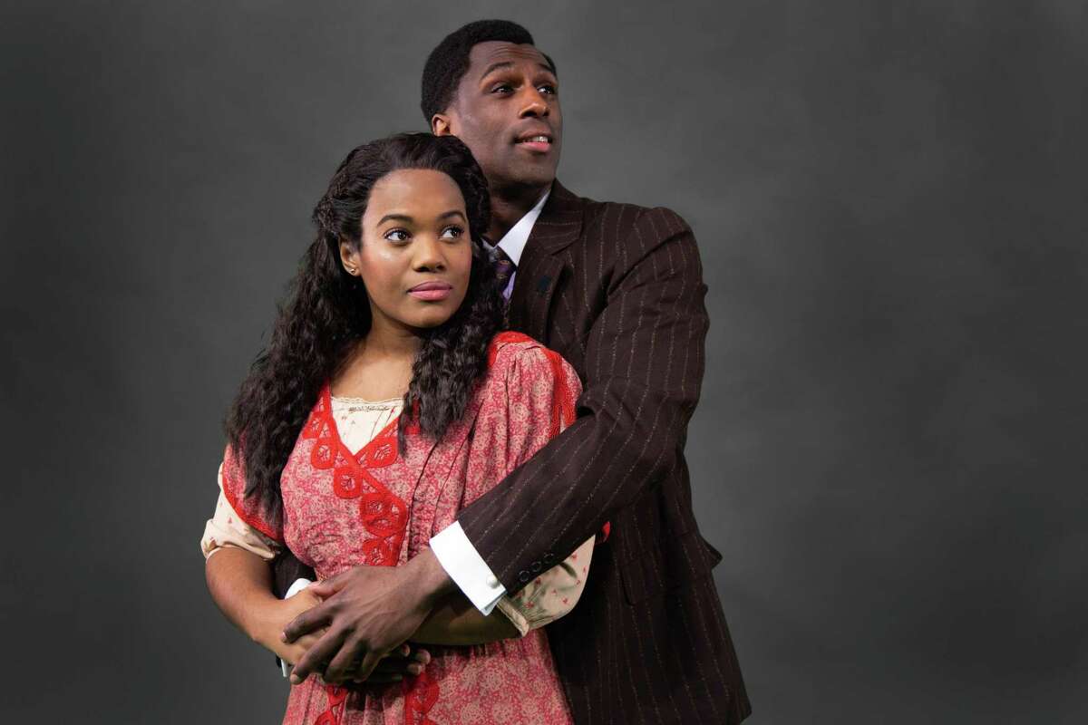 Danyel Fulton as “Sarah" and Ezekiel Andrew as “Coalhouse Walker, Jr. in the Theatre Under The Stars premiere of Ragtime, April 16 through 28 at the Hobby Center