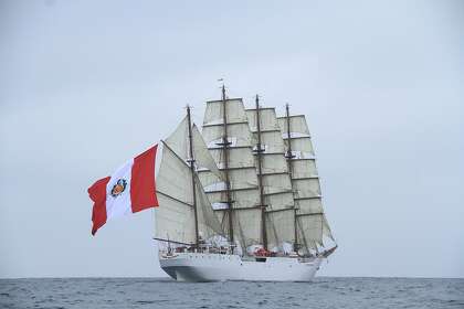 Peruvian Sailing Ship Reminiscent Of The Gold Rush Heading