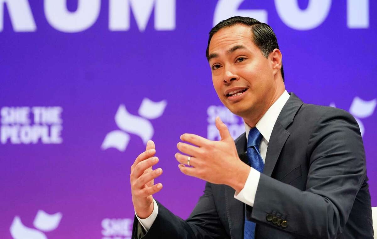 Former HUD Secretary Julián Castro, speaks during the presidential candidate forum sponsored by She the People at Texas Southern University Wednesday, April 25, 2019.