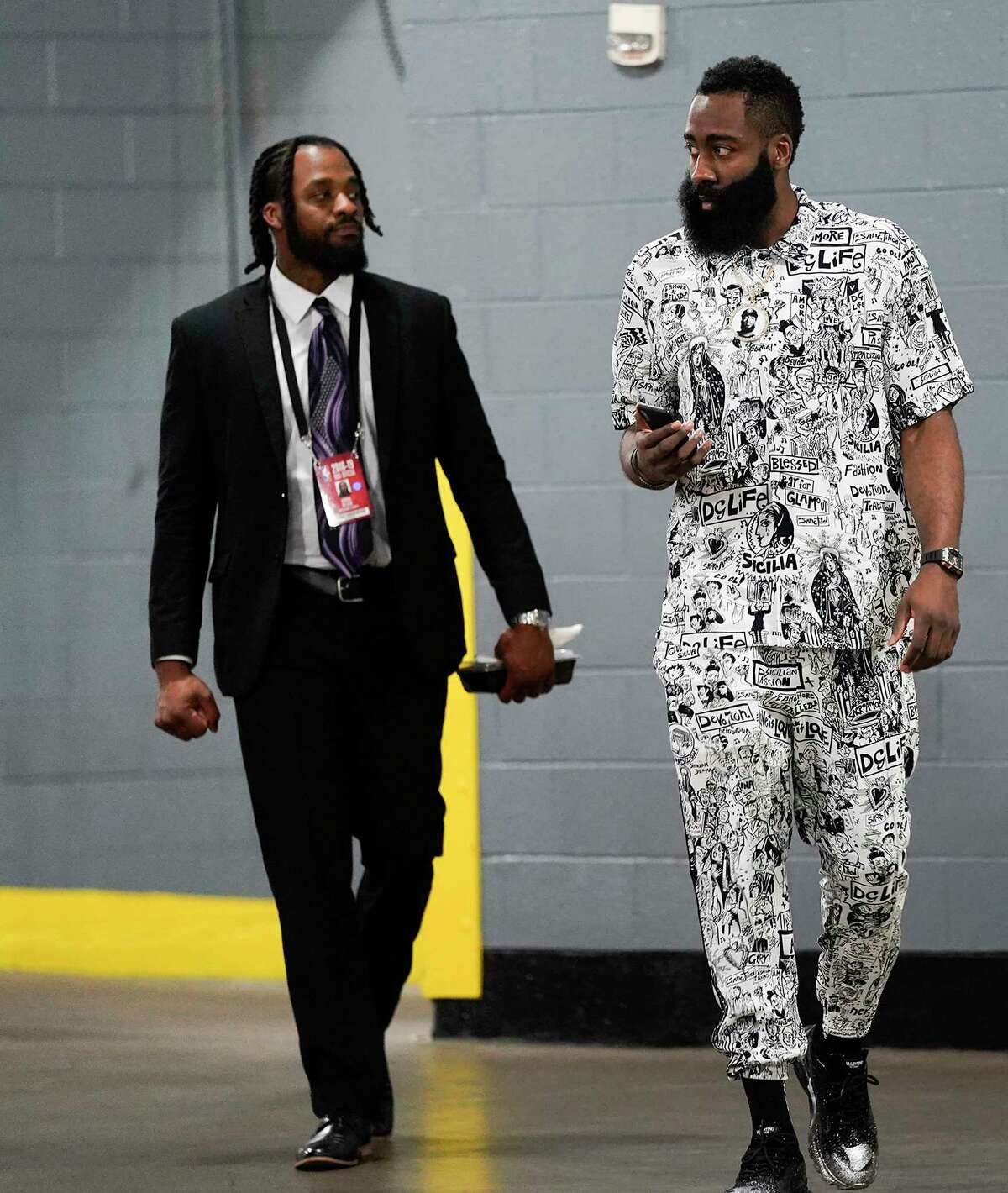 Check out the 3,000 outfit James Harden wore to Game 5