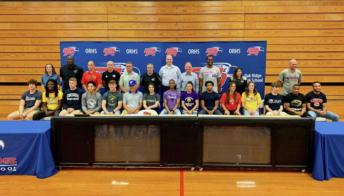 Fifteen student-athletes at Oak Ridge celebrated their college commitments on Thursday.