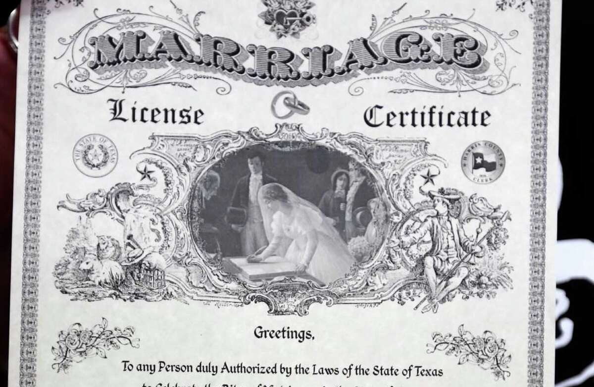 Harris County's ornate marriage certificates
