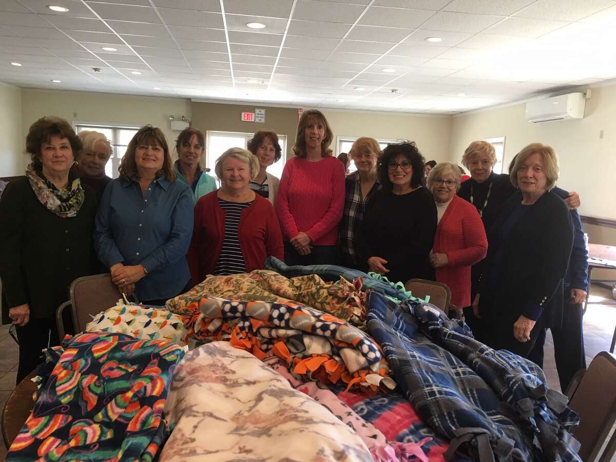 The Danbury/New Fairfield Women’s Club recently made 20 lap blankets made for Hospice.