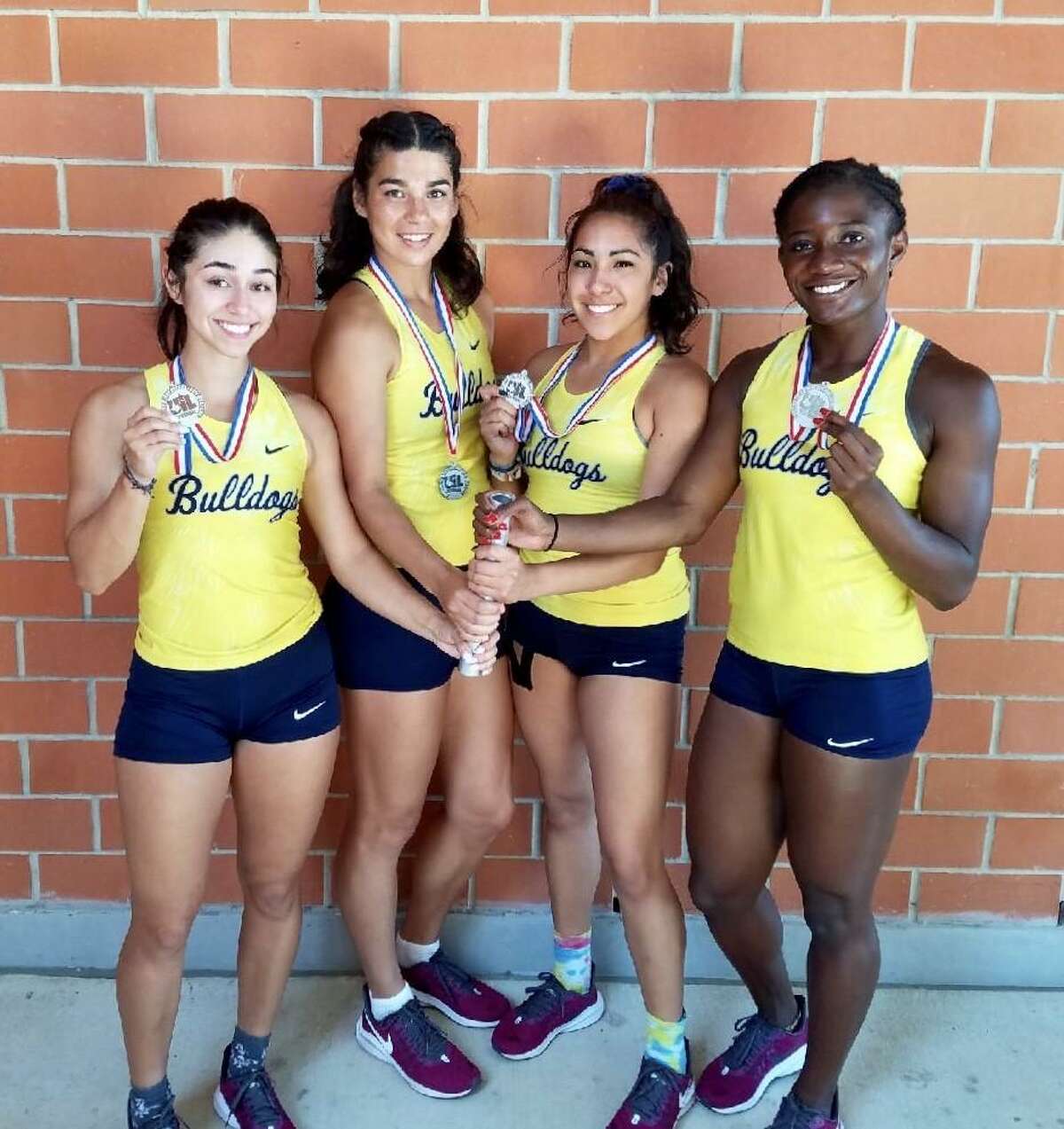 The Alexander girls' 4x100-meter relay team of Avery Puig, Aly Benavides, Krysta Villarreal and Cynthia Emeremnu broke its city record to place second at regionals Saturday and advance to the state meet. Emeremnu also broke her record in the 100-meter dash to place second and advance.