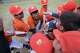 The Little League team called Marlins, based in Ciudad Juárez, gather after winning a game against the Angels on April 5 in Ciudad Juárez.