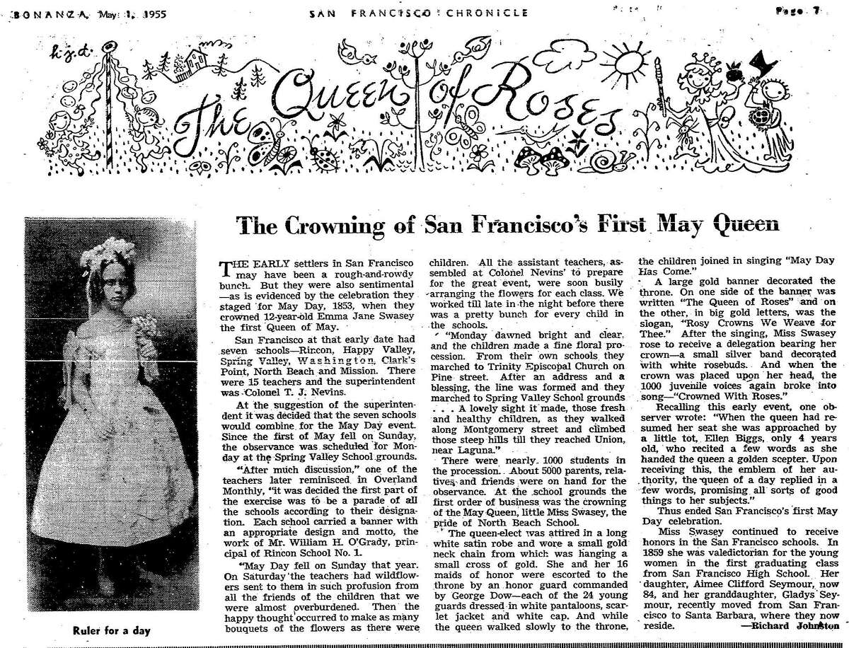 A May 1, 1955 Chronicle story on the very first May Day celebration