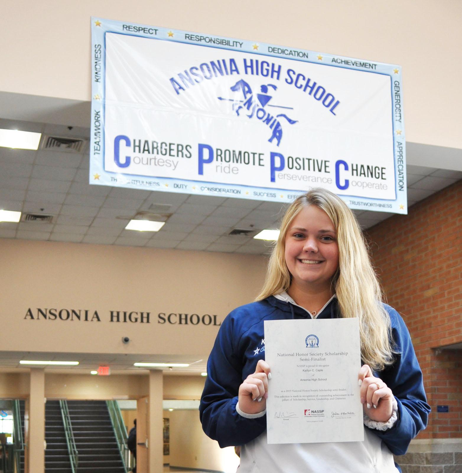 Ansonia High senior wins National Honor Society scholarship