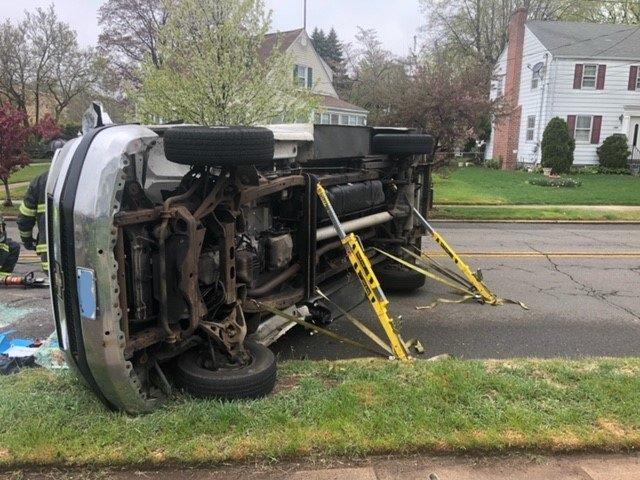 Two people hospitalized after rollover crash in Hamden