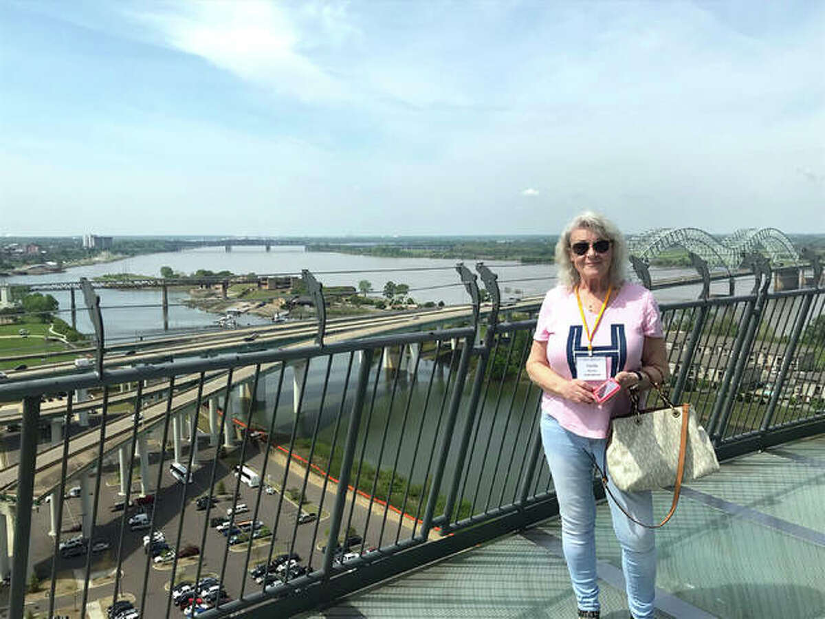 Freda Hurley visits The Lookout at the Pyramid (Bass Pro Shop) in Memphis, Tennessee, in May 2018. Hurley was part of a tour group from Main Street Community Center.