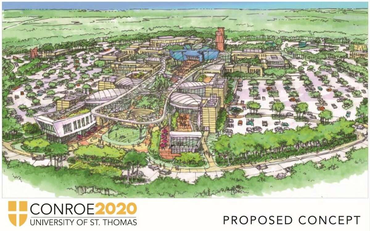University of St. Thomas announced Monday, April 29, that it will open a campus in Conroe in Fall 2020. The rendering, pictured here, shows what the campus could look like on the proposed site of Deison Technology Park, a 264-acre park in Conroe.