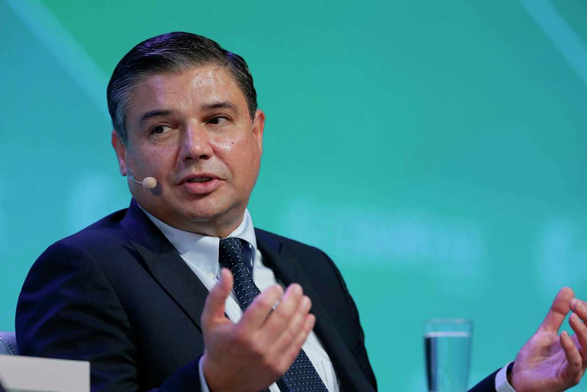 Lorenzo Simonelli, Chairman and CEO of Baker Hughes (BGHE), comments during a panel session titled "Global Gas Innovators" on the third day of CERAWeek by IHS Markit at the Hilton Americas-Houston Hotel Wednesday, Mar. 13, 2019 in Houston, TX.