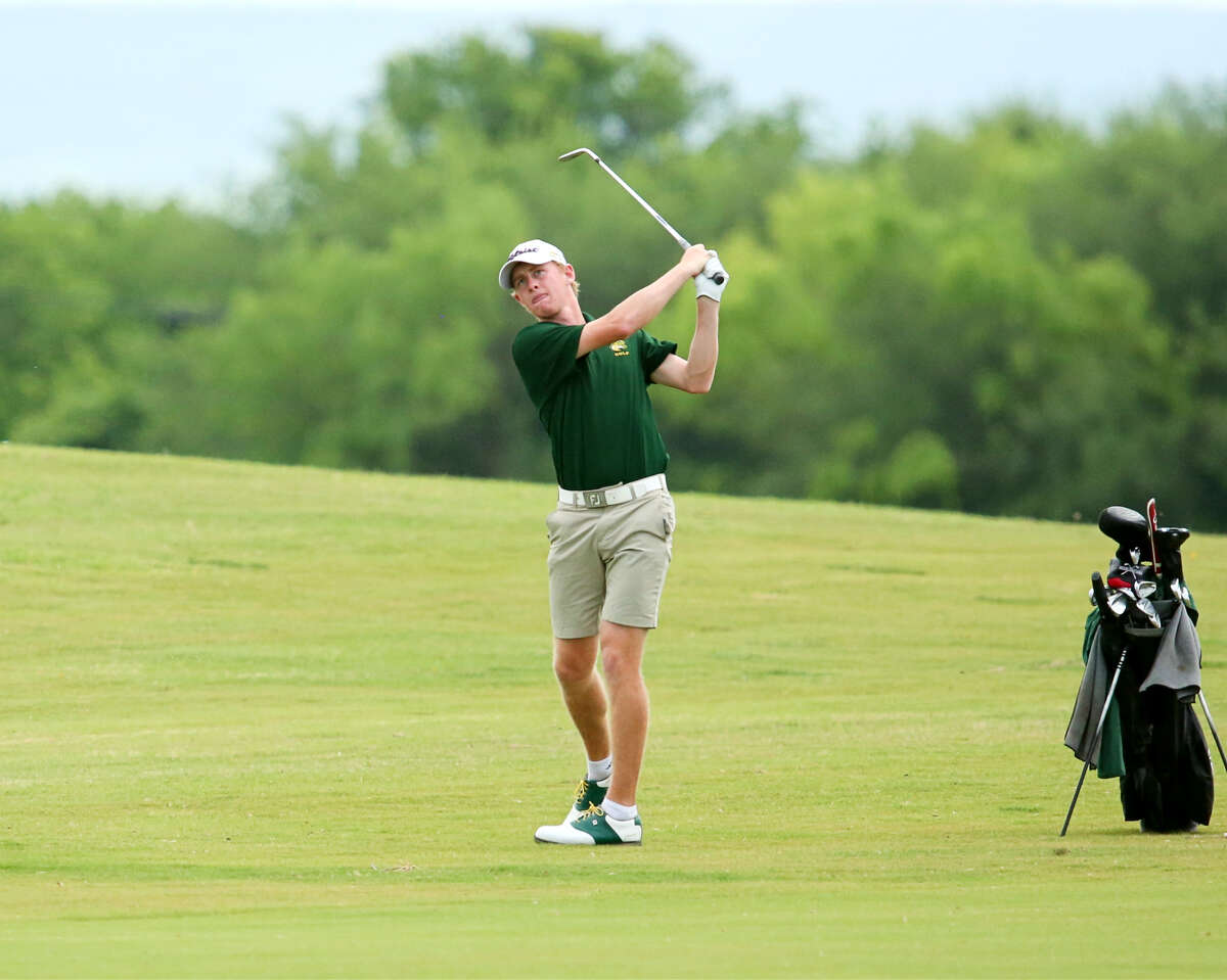 Midland College's Callum Bruce is shown in action during the NJCAA District 2 Championship at Abilene's Diamondback Golf Course.