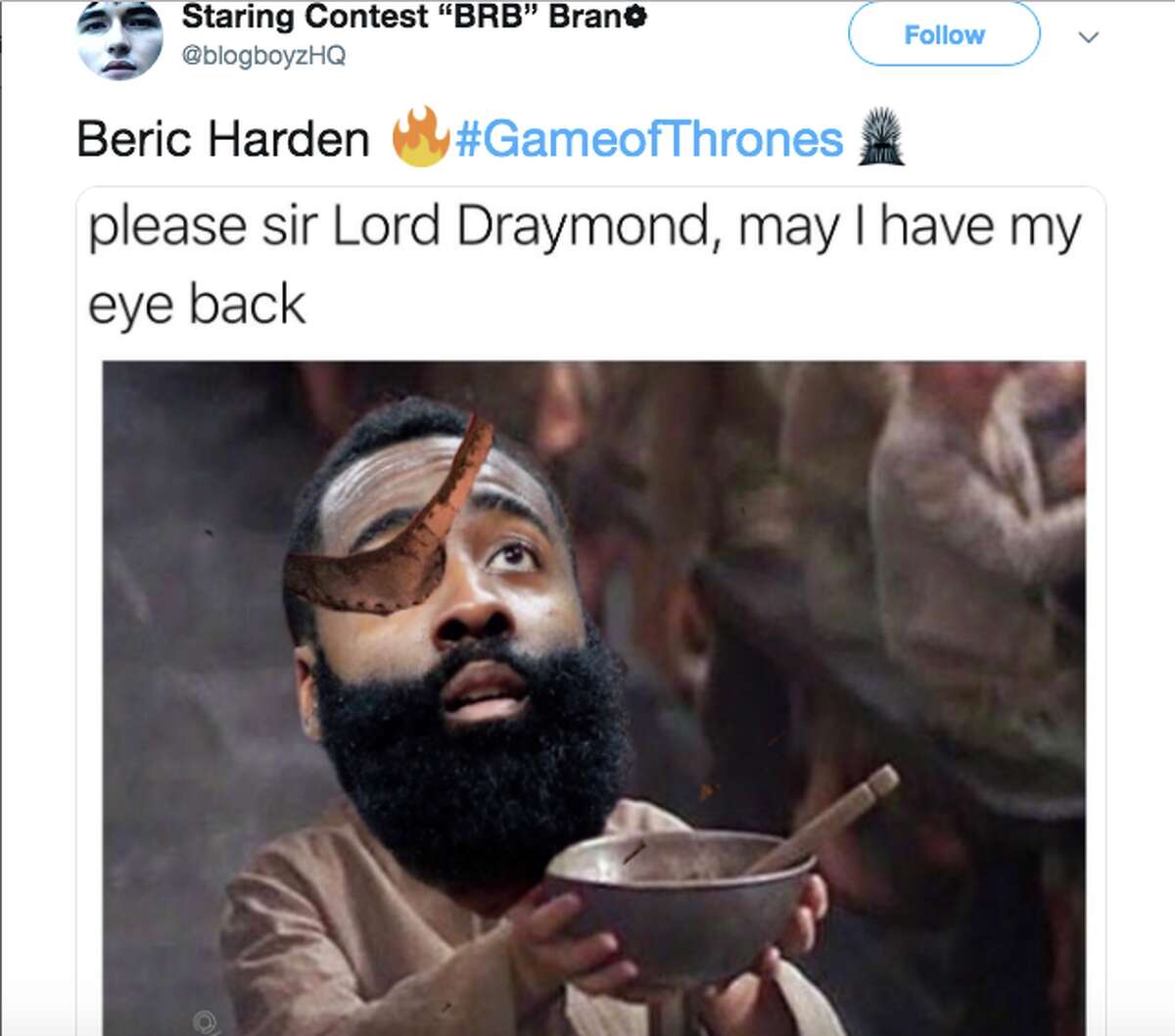 James Harden's extremely bloodshot eyes terrify the spawn memes