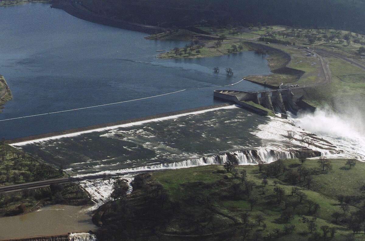 Don Pedro Reservoir just days after heavy first rainfall in Feb 1997.