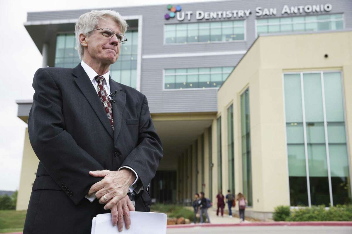 Attorney Terry Gorman announces he filed two lawsuits in federal court on behalf of two students alleging sexual harassment by an educator at the UT School of Dentistry in San Antonio on May 1, 2019.