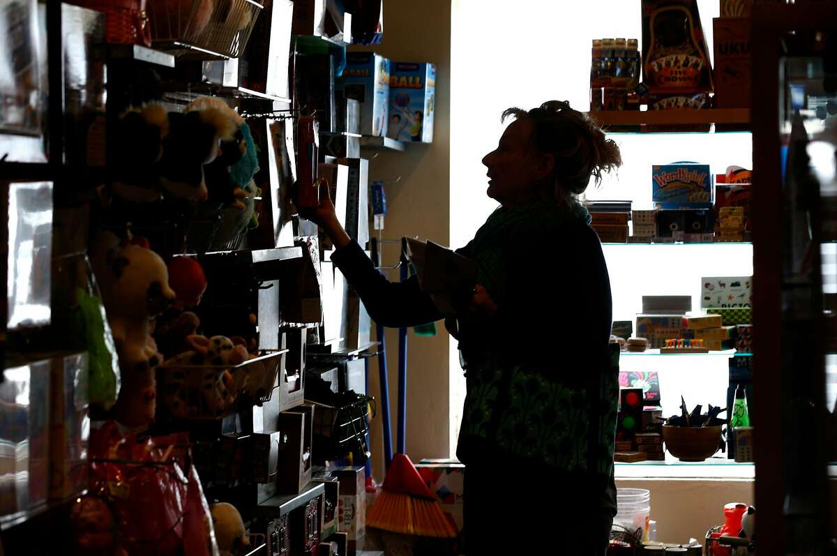 Mary Stafford shops at the Heartfelt gift store on Cortland Avenue in San Francisco, Calif. on Tuesday, April 30, 2019, which is closing after 25 years in Bernal Heights later this summer.