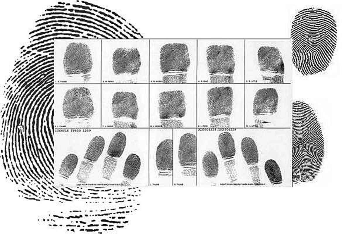 File photo of fingerprints provided by the Fairfield, Conn., Police Department.