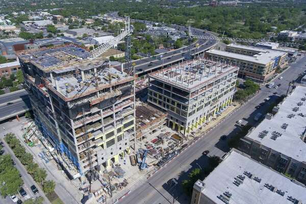 The Credit Human building is under construction on the booming lower Broadway corridor.