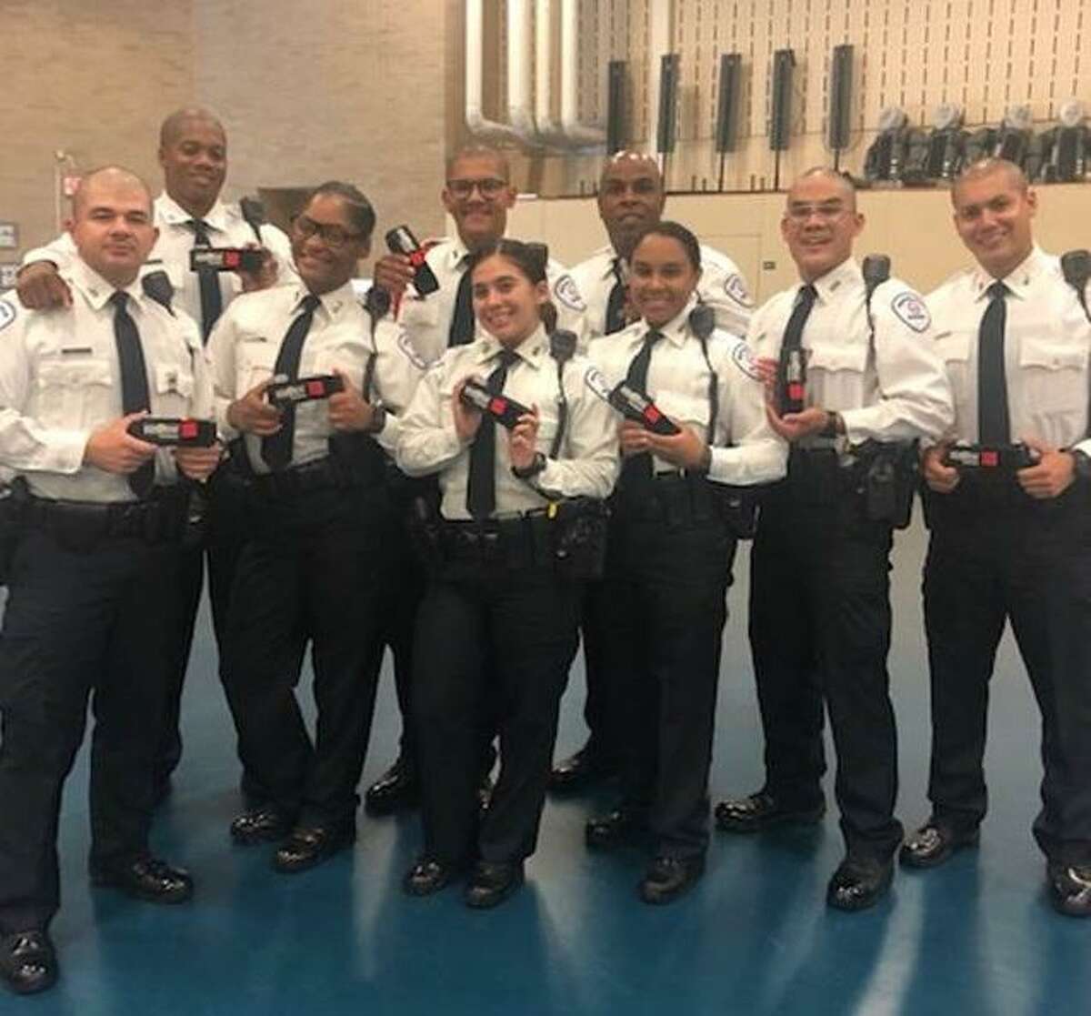 Members from the Houston Police Academy Cadet Class 239 received tourniquets from Memorial Hermann as part of their training on how to use the life-saving tool.