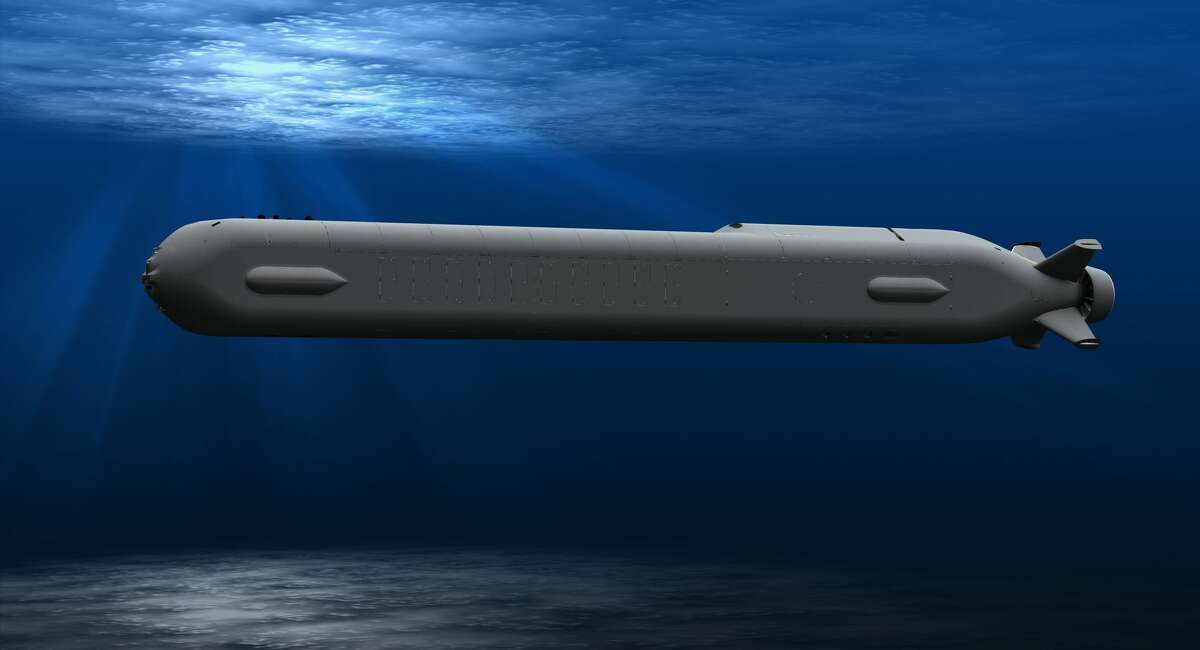 A Boeing rendering of the Orca extra-large unmanned undersea vehicle.