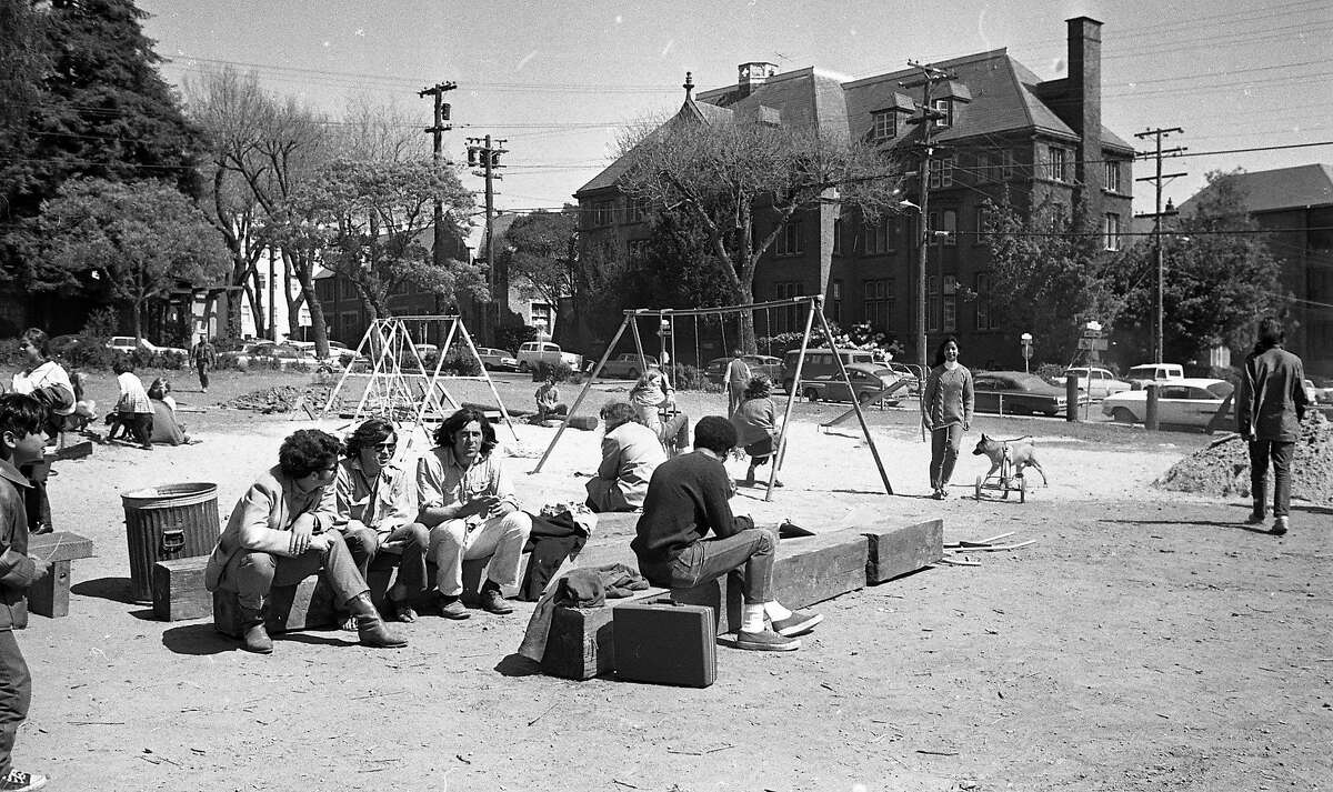 People's Park, an 11-day old park crated by citizens may soon be taken over by the college, University of California at Berkeley, April 30, 1969