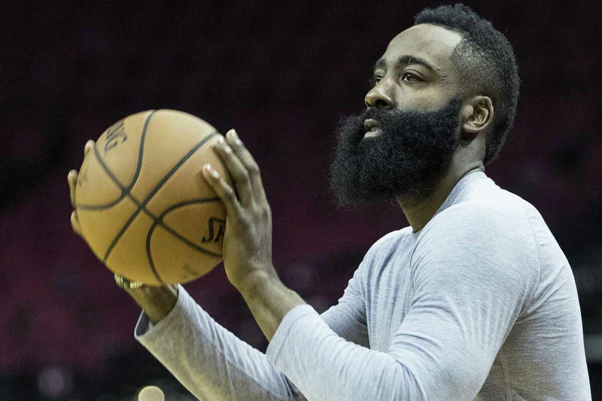 James Harden was back on the Toyota Center floor Thursday, preparing for Saturday’s Game 3 between the Rockets and Warriors.