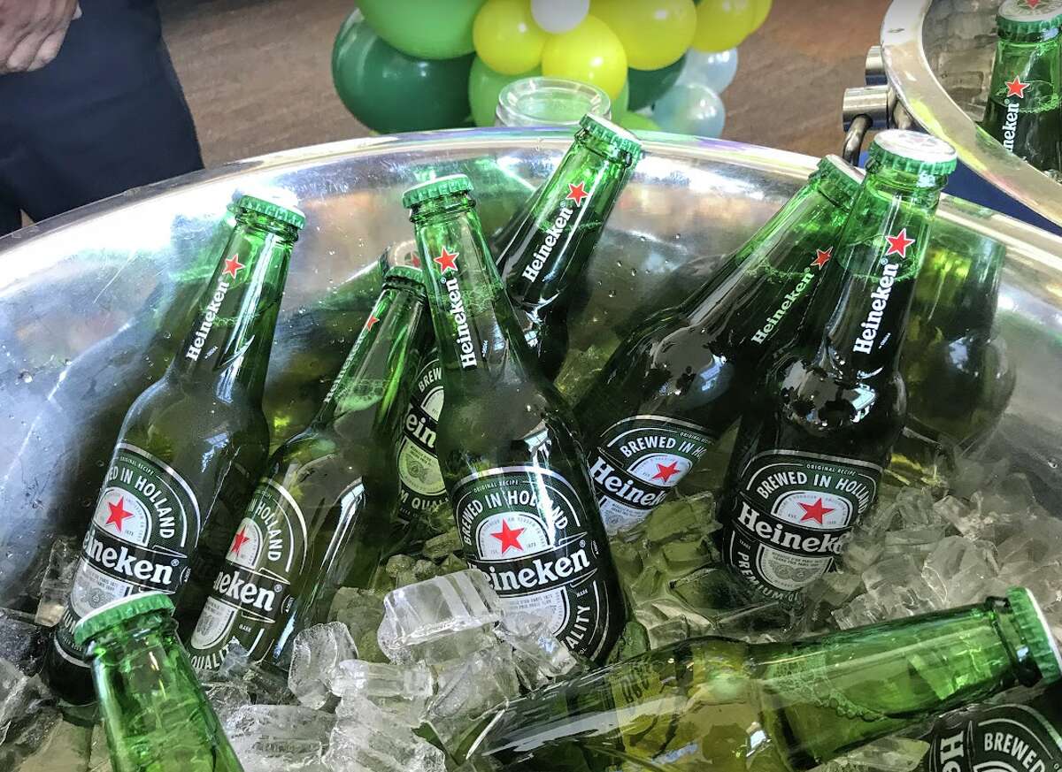 Naturally there was plenty of Dutch Heineken Beer on hand for the gate party celebrating United's SFO AMS flights