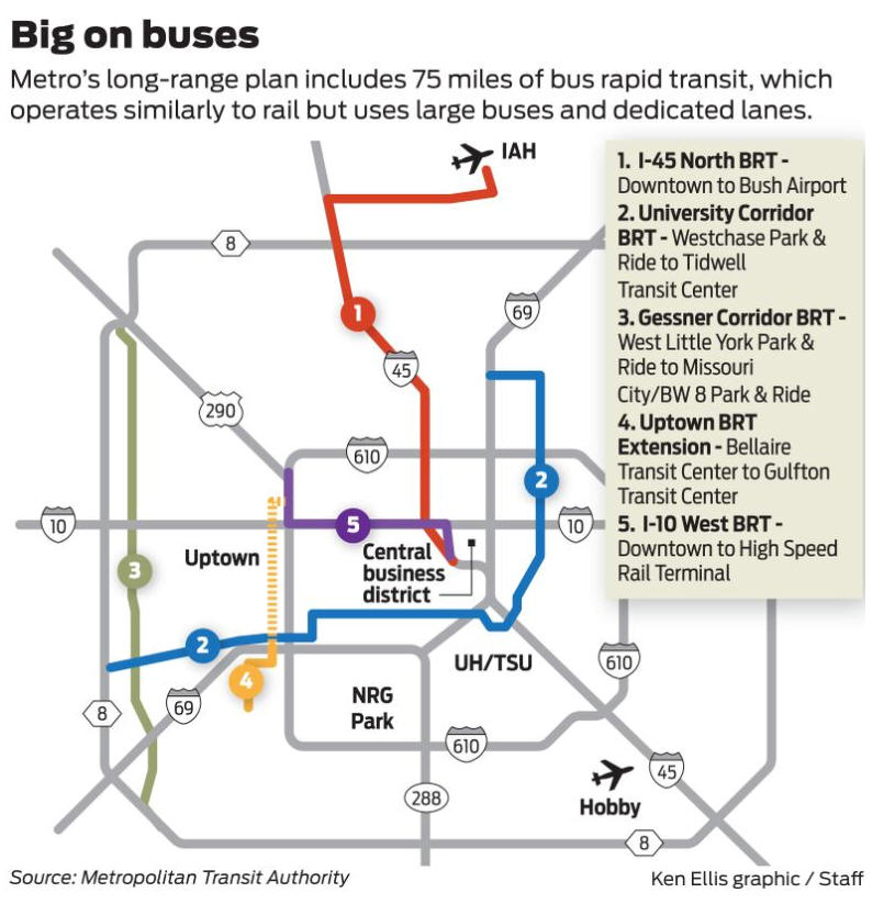 houston metro bus map Metro Must Make Case For Bus Rapid Transit Without Something To houston metro bus map