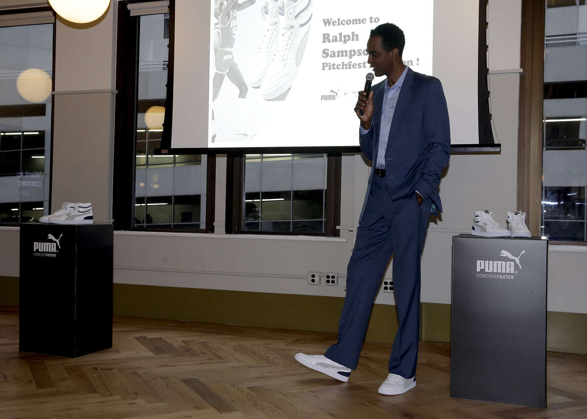 Basketball Hall of Famer and former Rockets star Ralph Sampson at a business pitch competition in Houston on Thursday, May 2, 2019. Sampson teamed up with sports apparel company Puma and sports tech venture capital firm SeventySix Capital for the Ralph Sampson Pitchfest competition. The event was open to for-profit and nonprofit organizations related to sports, technology and community.
