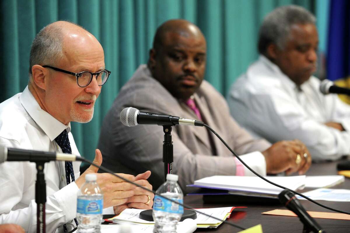 Superintendent of Schools Paul Vallas speaks during a Board of Education meeting, in Bridgeport in 2013.