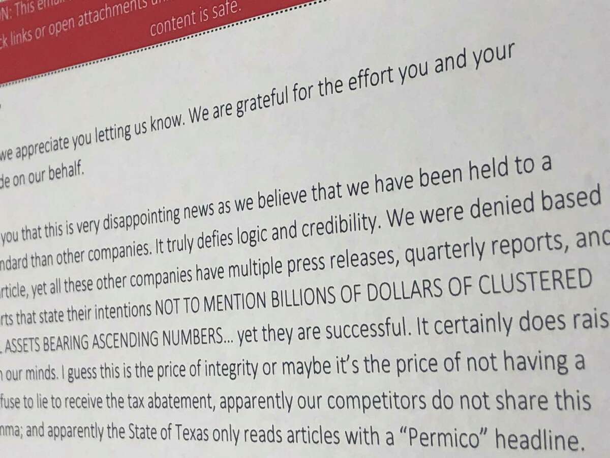 Jeffrey Beicker, the CEO of Permico Energia, did not mince words in his July 2018 email to the Texas Comptroller’s Office, which had just denied his company’s request for a Chapter 313 property tax incentive package. “We refuse to lie to receive the tax abatement,” he wrote. “Apparently our competitors do not share this moral dilemma.”