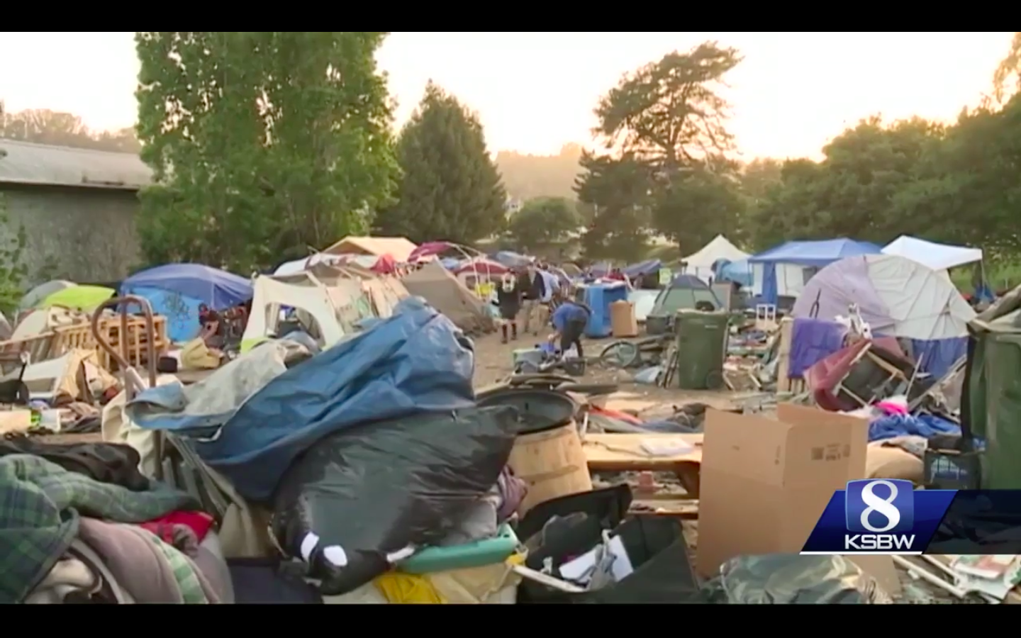 Santa Cruz homeless camp evacuation begins with an explosion