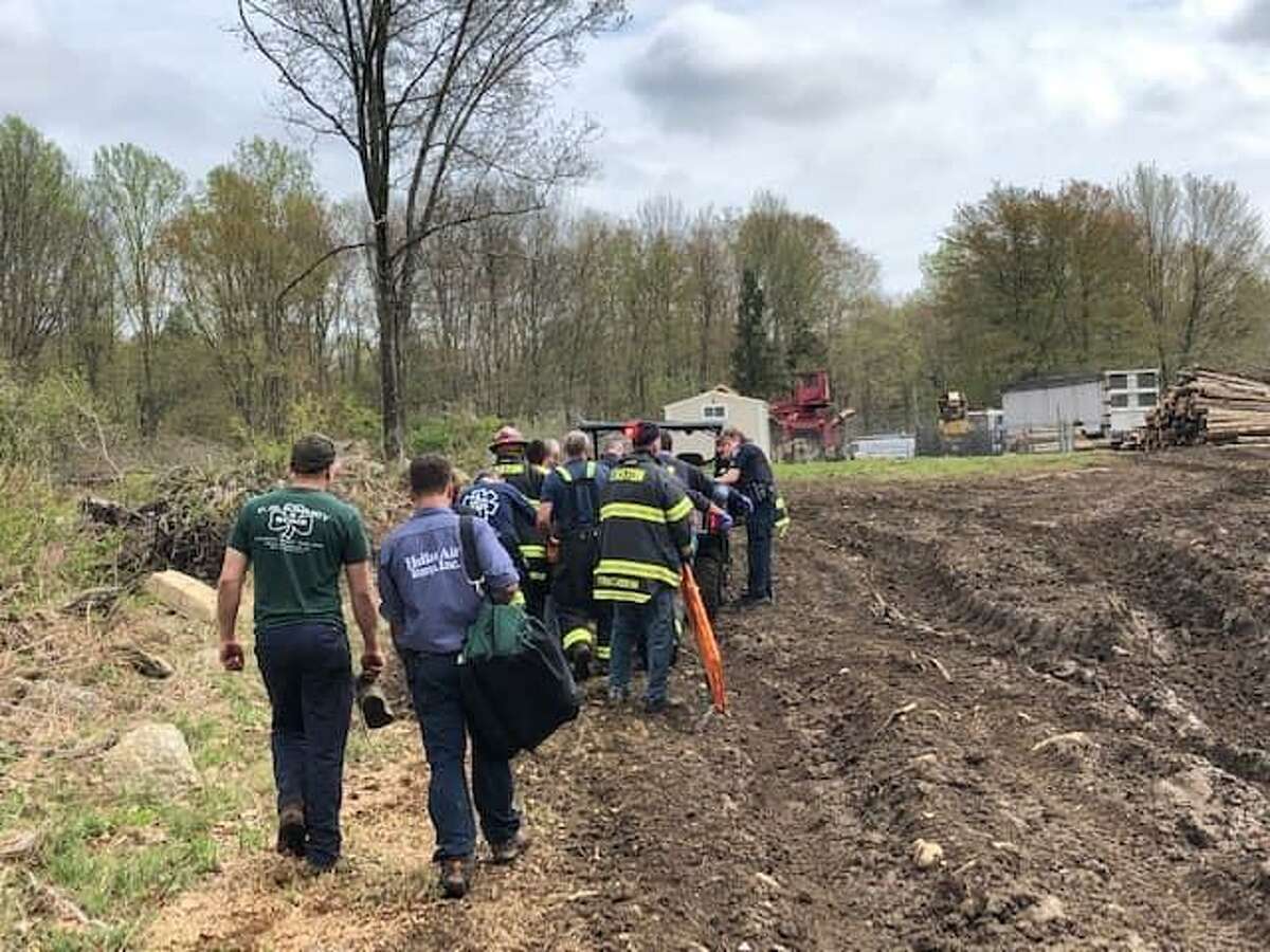 Easton police, fire and medical services rescued someone stuck in the woods on May 4, 2019.